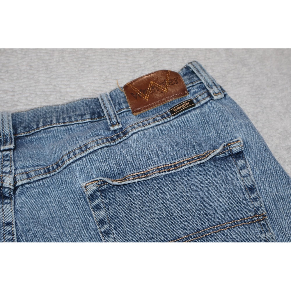 Wrangler Western Jeans Men 38x29 Blue Advanced Comfort Straight Leg Cowboy **